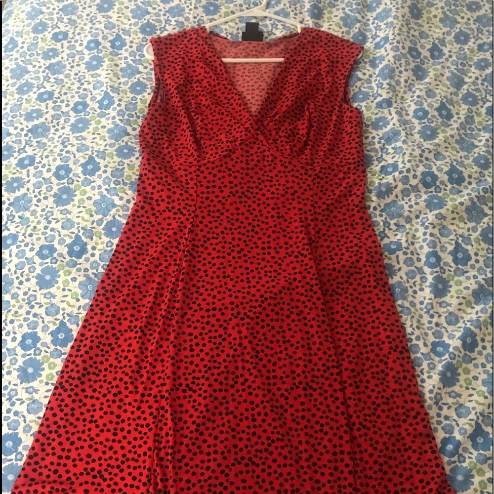 Red and blue dress